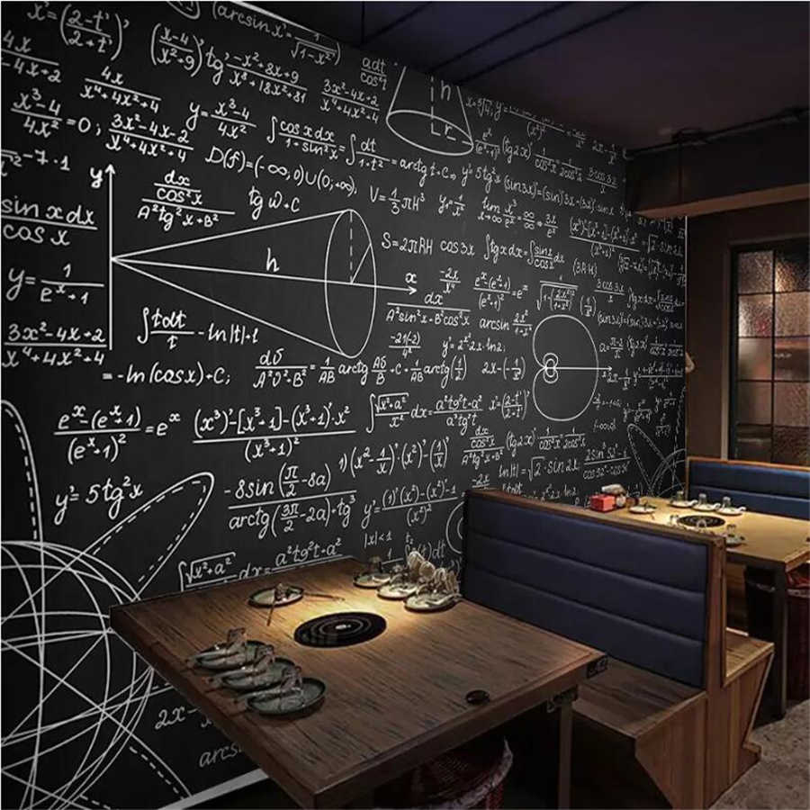 Beibehang Custom Wallpaper 3d Mural Math Formula Blackboard - Wall , HD Wallpaper & Backgrounds
