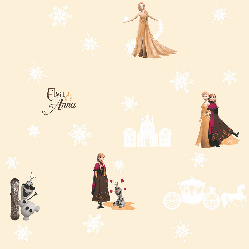 Princess Cartoon Design Kids Wallpaper For Girls′ Room - Dinding Frozen , HD Wallpaper & Backgrounds