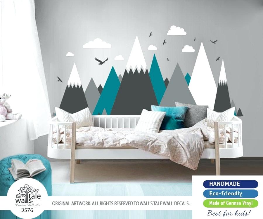 Mountain Wall Decal Nursery Mountains Huge Stickers - Mountain Wall Stickers , HD Wallpaper & Backgrounds