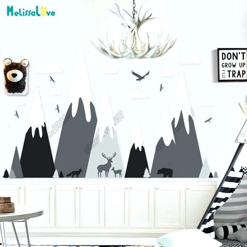 Mountain Themed Nursery Wallpaper Baby Big Room Decal - Nursery , HD Wallpaper & Backgrounds