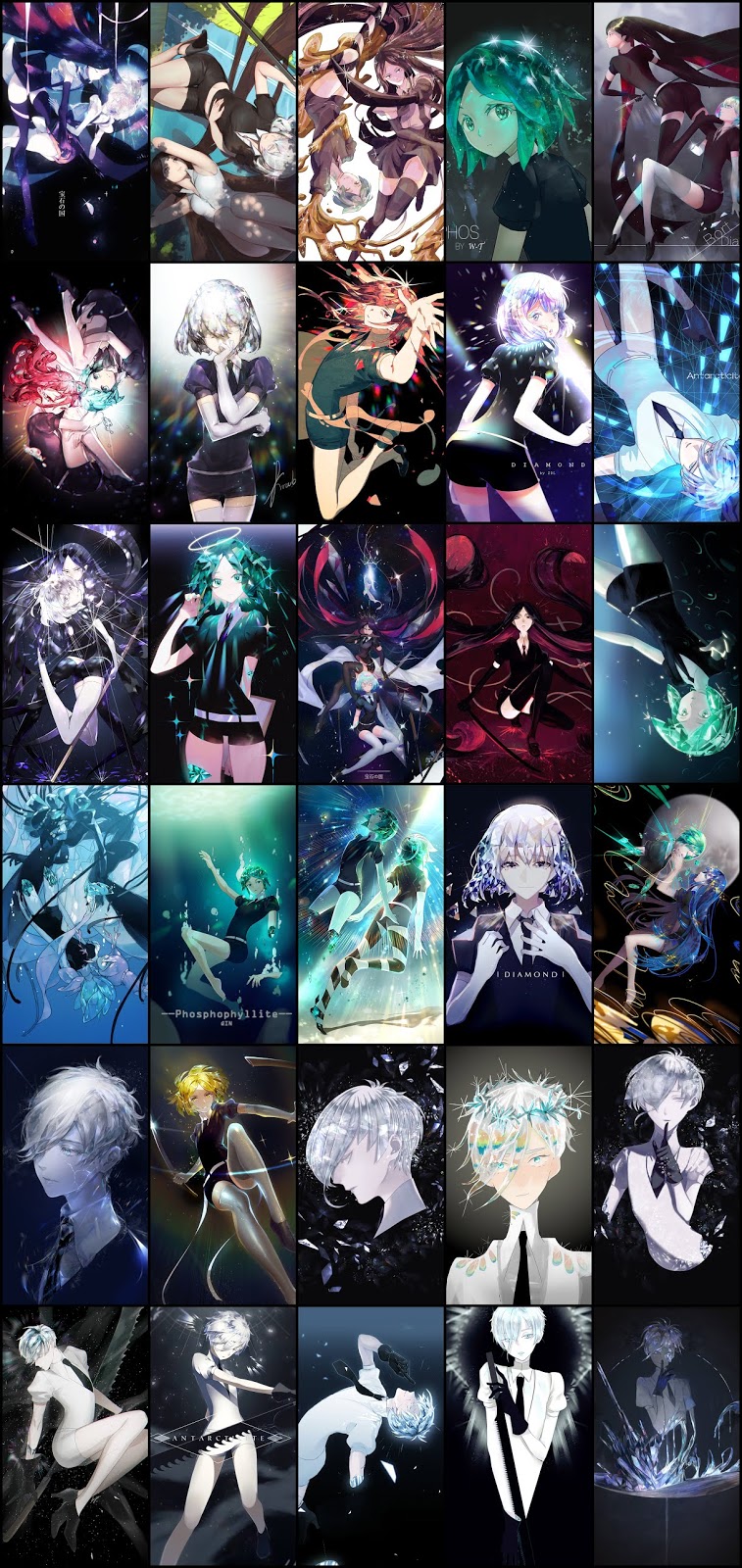 Anime Wallpaper Pack For Mobile Phone - Collage , HD Wallpaper & Backgrounds