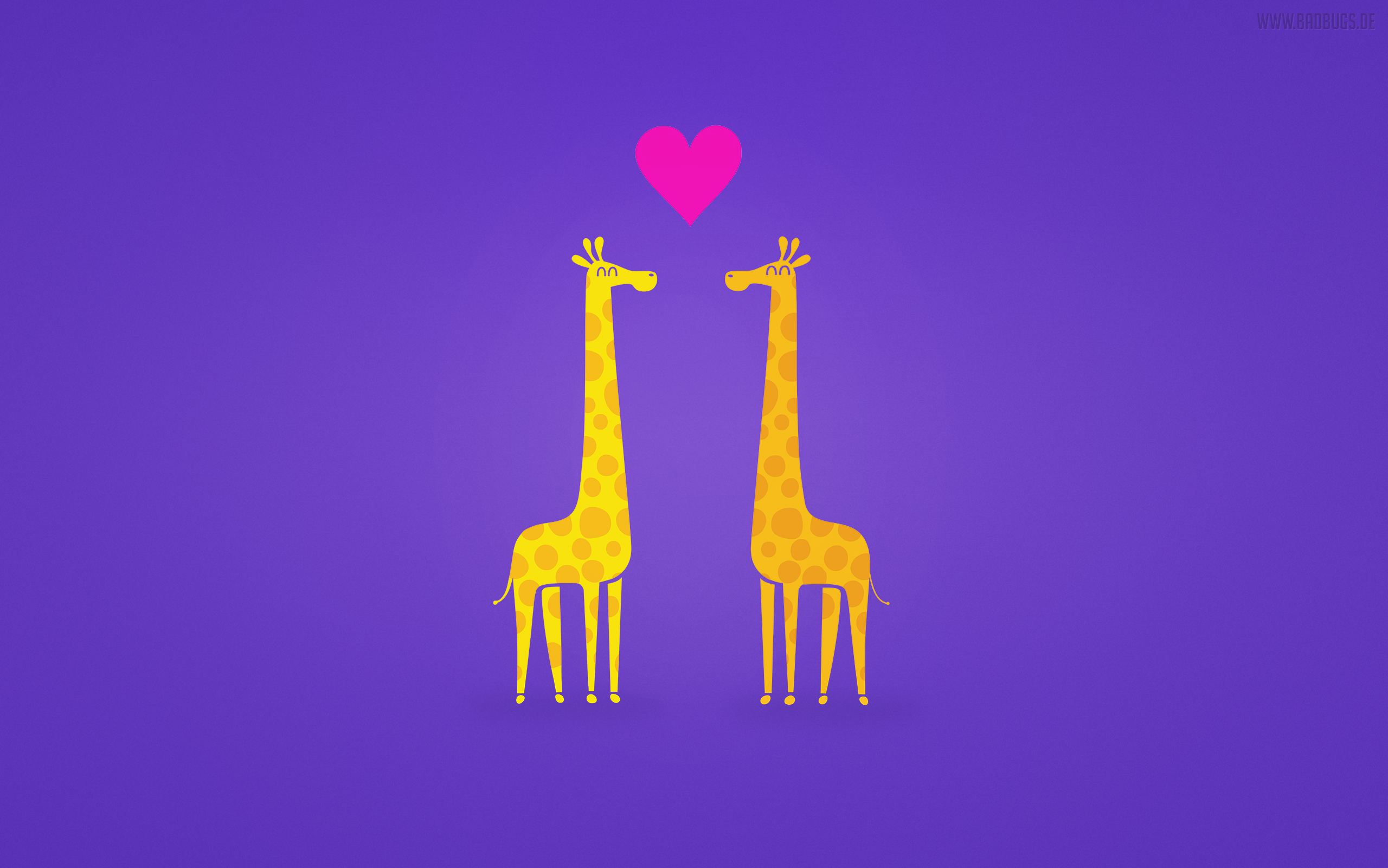 Wallpaper Giraffe, Love, Couple, Minimal, Animal, Cartoon - Cute Cartoon Giraffe Couple In Love Purple Edition , HD Wallpaper & Backgrounds