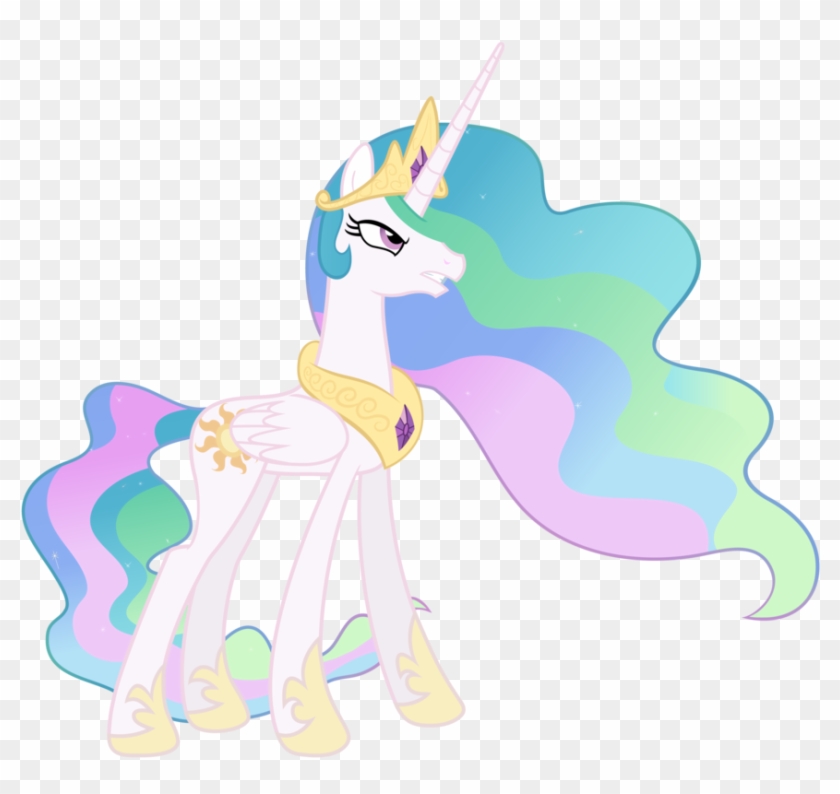 Mlp Princess Celestia Angry Vector , HD Wallpaper & Backgrounds