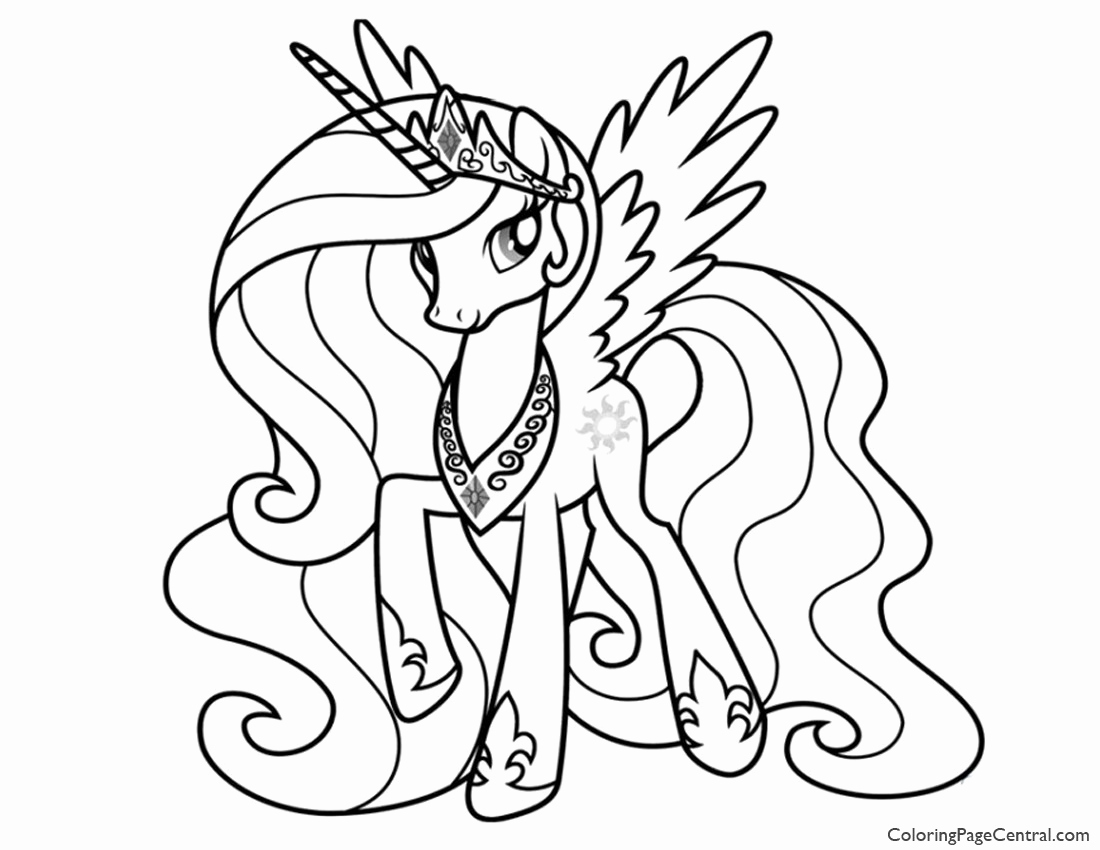 Download By Size - My Little Pony Coloring Princess Celestia , HD Wallpaper & Backgrounds