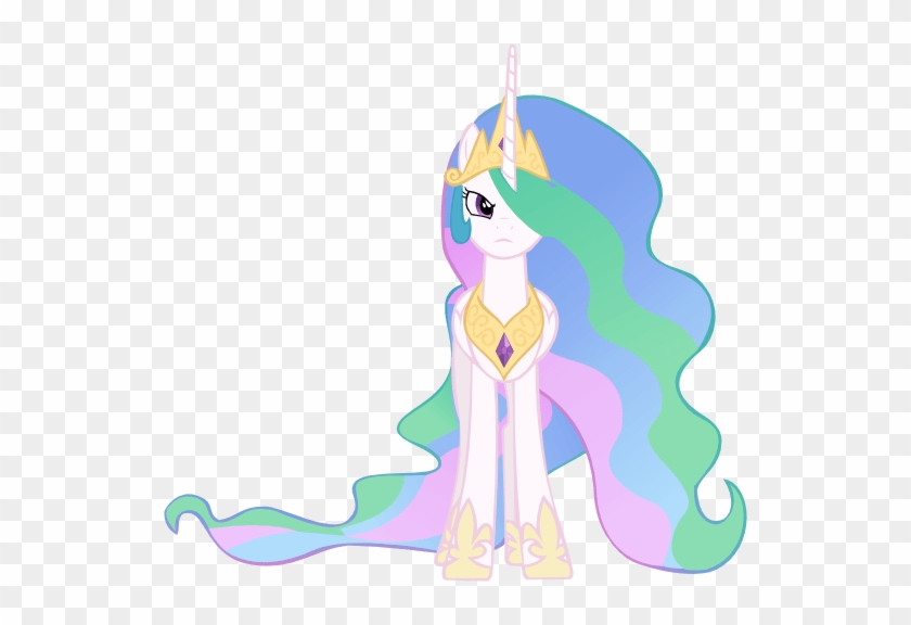 Princess Celestia Front View - Princess Celestia In Front Serious , HD Wallpaper & Backgrounds