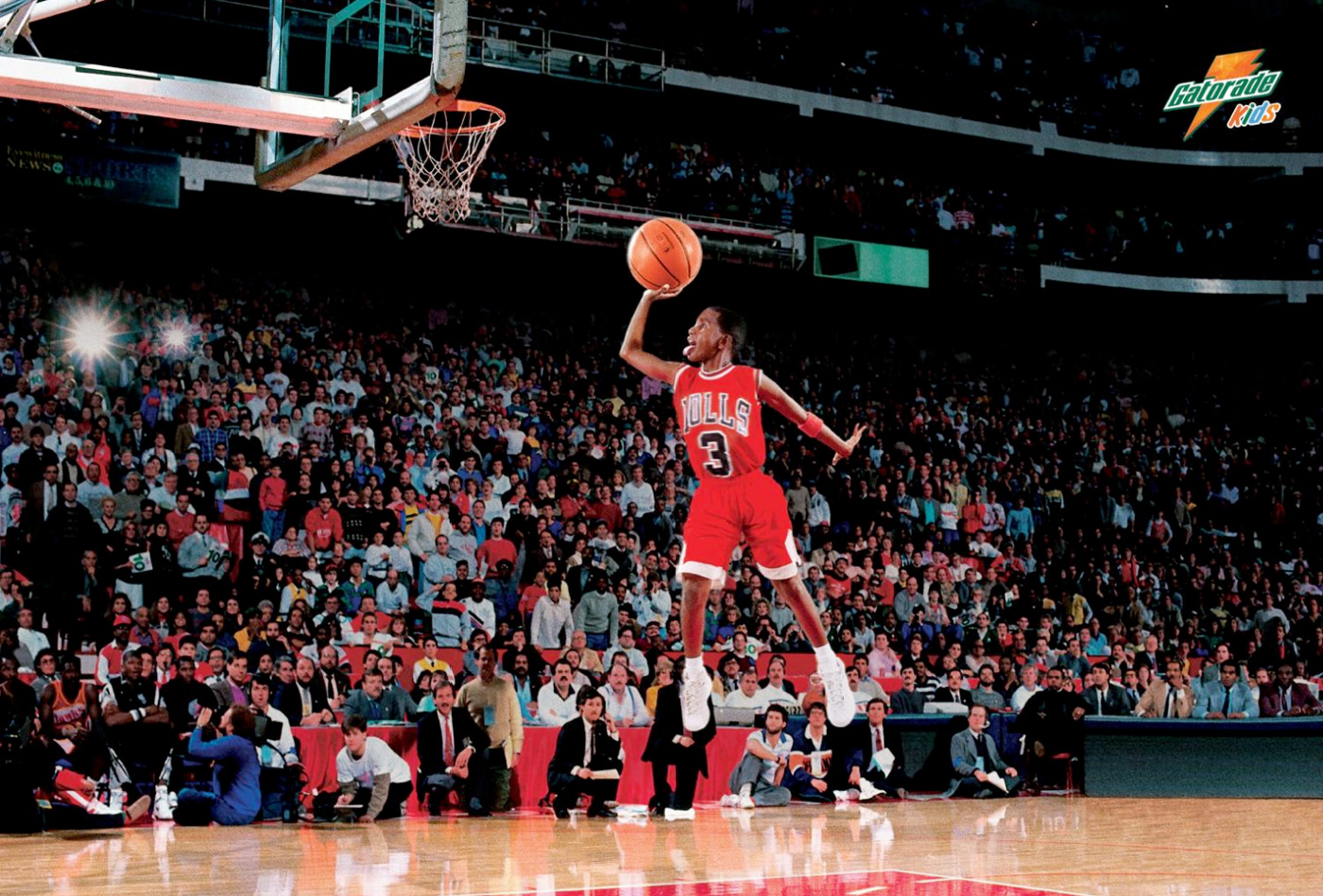 Gatorade - Basketball - Michael Jordan Dunk Hd , HD Wallpaper & Backgrounds