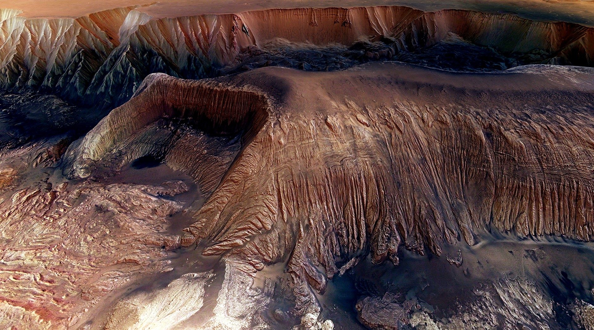 Walls Hebes Chasma Mars Valley Planet Depression Canyon - Leaked Images Of Mars , HD Wallpaper & Backgrounds