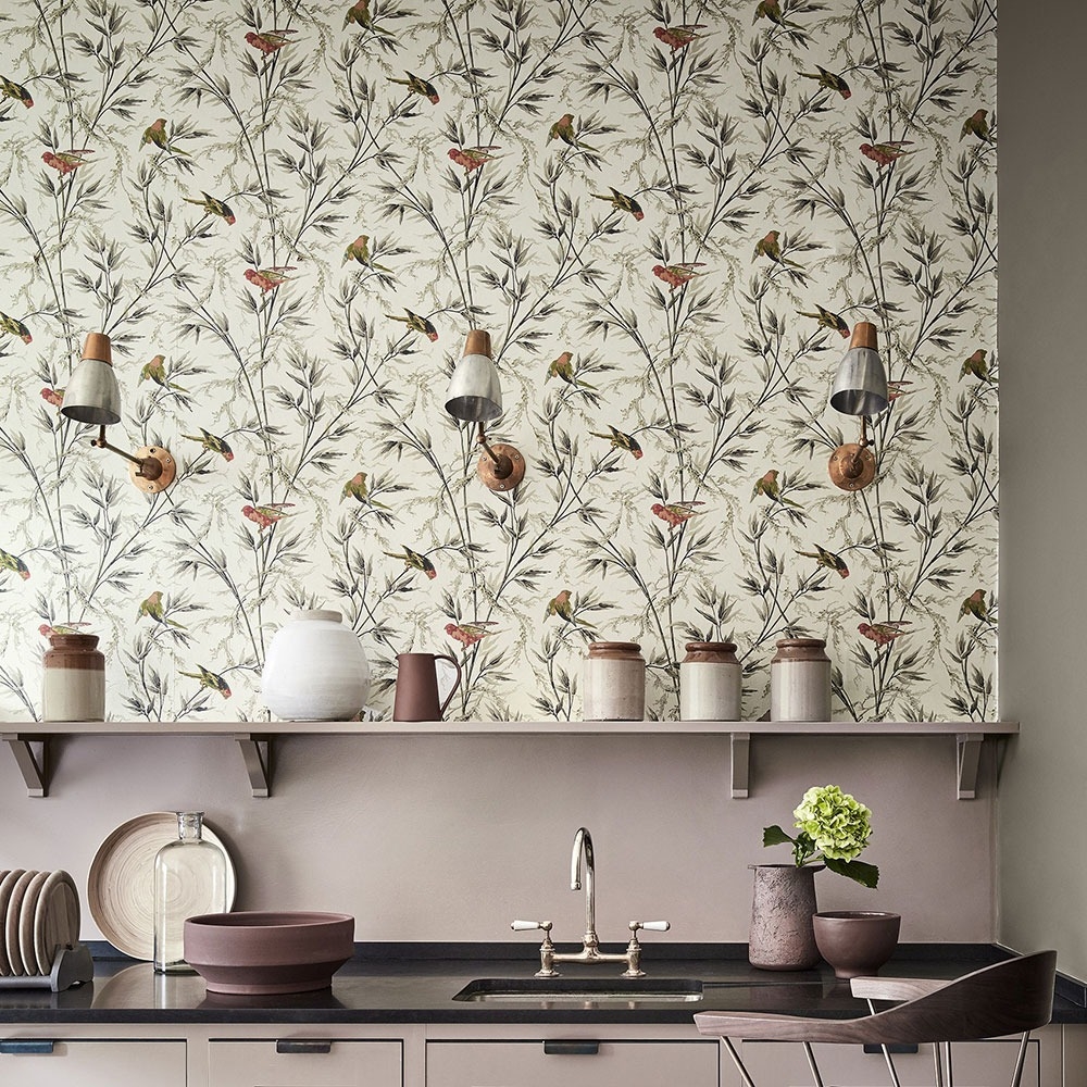 Splashback Windows Open Floor Effect Kitchen Wallpaper - Little Greene Great Ormond Street , HD Wallpaper & Backgrounds