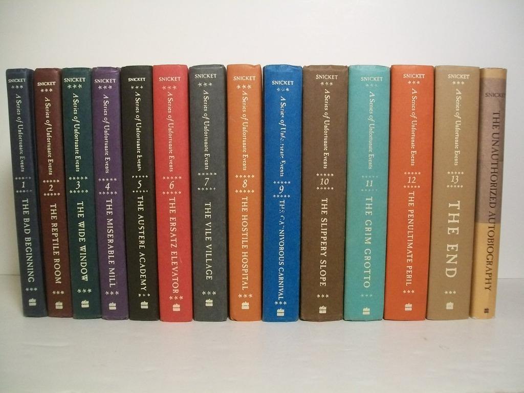 Lemony Snicket A Series Of Unfortunate Events Set 1-13 - Series Of Unfortunate Events Book Spine , HD Wallpaper & Backgrounds