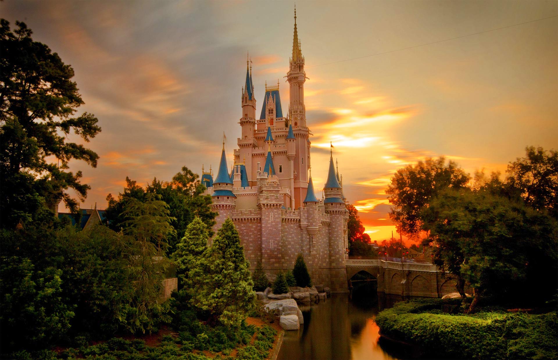 Fondo Pantalla Atardecer Disney Castillo,fondo Escritorio - Cinderella's Castle Desktop Background , HD Wallpaper & Backgrounds