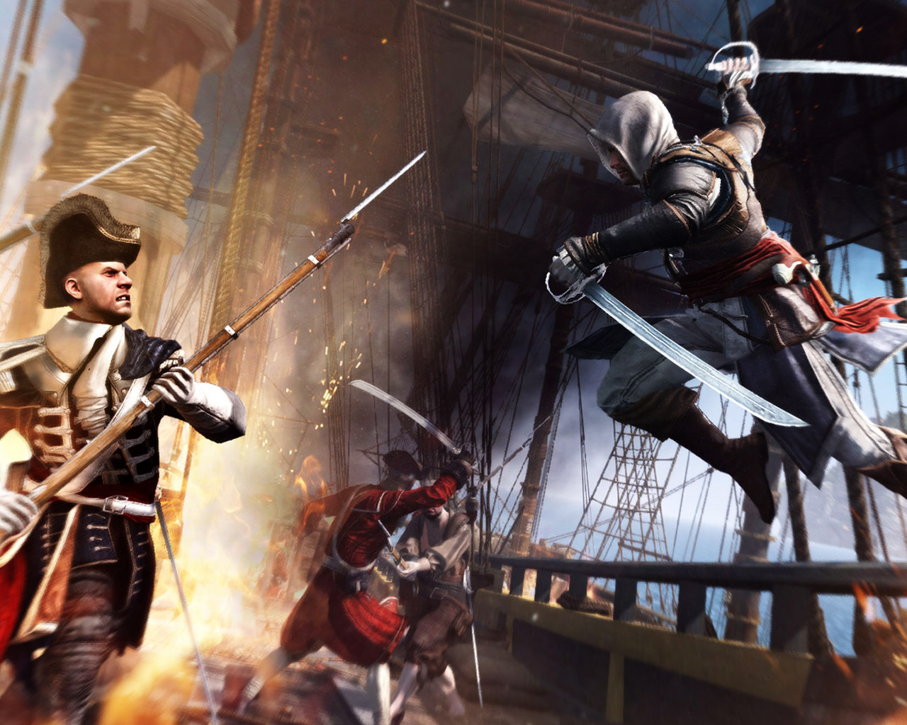 Ac 4 Black Flag - Assassin's Creed Edward Kenway Assassination , HD Wallpaper & Backgrounds