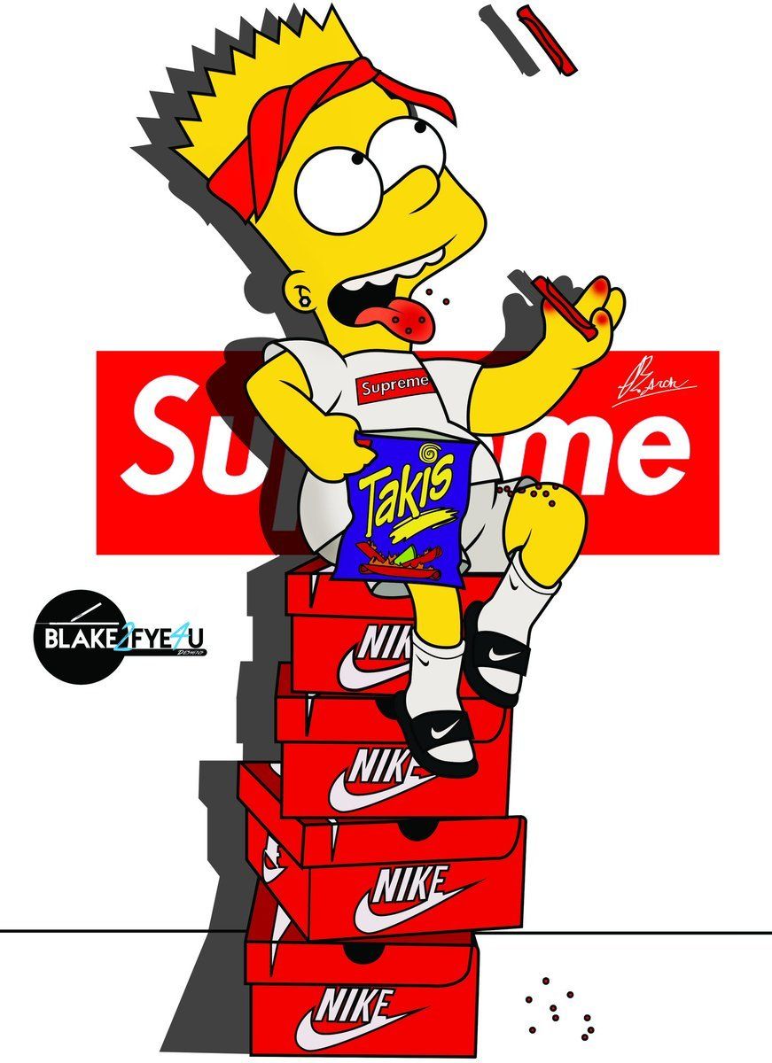 Bart Simpson Nike Supreme , HD Wallpaper & Backgrounds