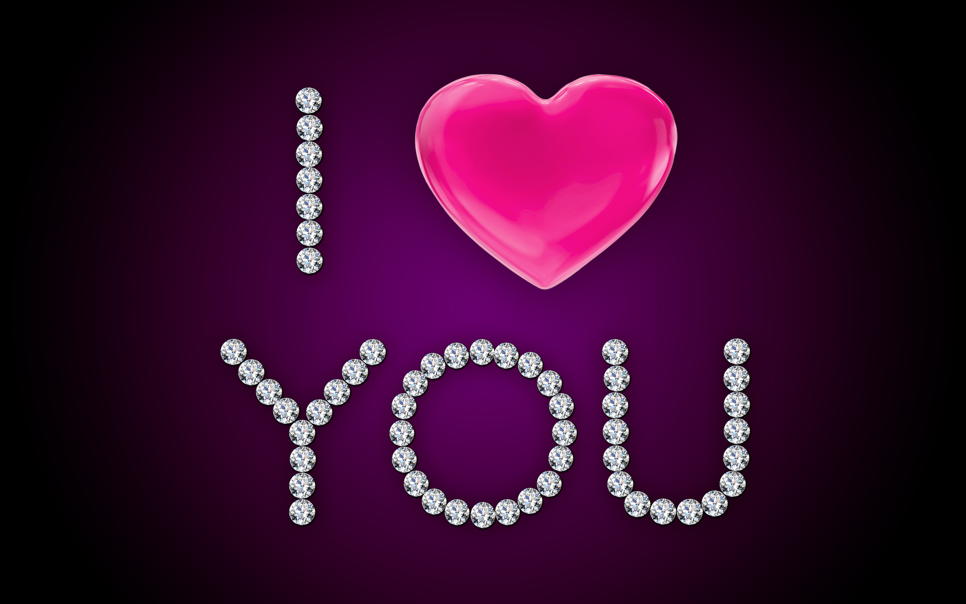 I Love You Pink Heart Diamonds Desktop Pc And Wallpaper - Zara Bejeweled Buckle Belt , HD Wallpaper & Backgrounds