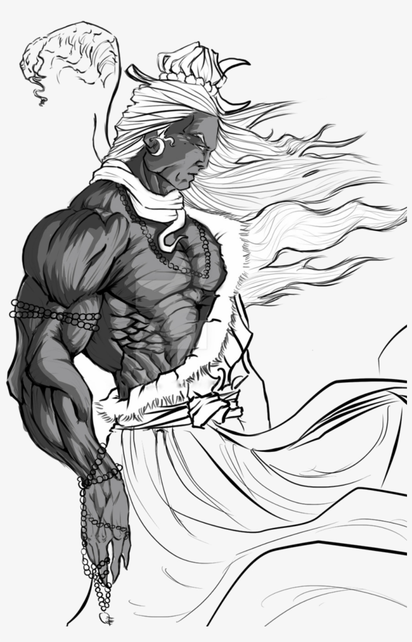 Lord Shiva T-shirts Art By Khushboo Gupta - Sketch Of Lord Shiva Angry , HD Wallpaper & Backgrounds