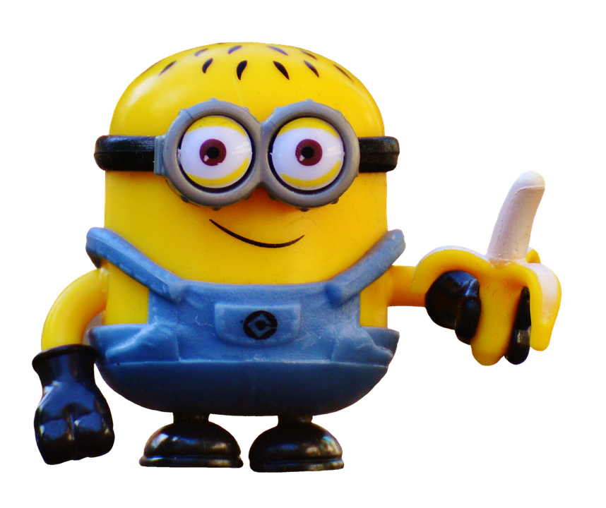 Minion, Funny, Figure, Cute, Banana - Gambar Minion Makan Pisang , HD Wallpaper & Backgrounds