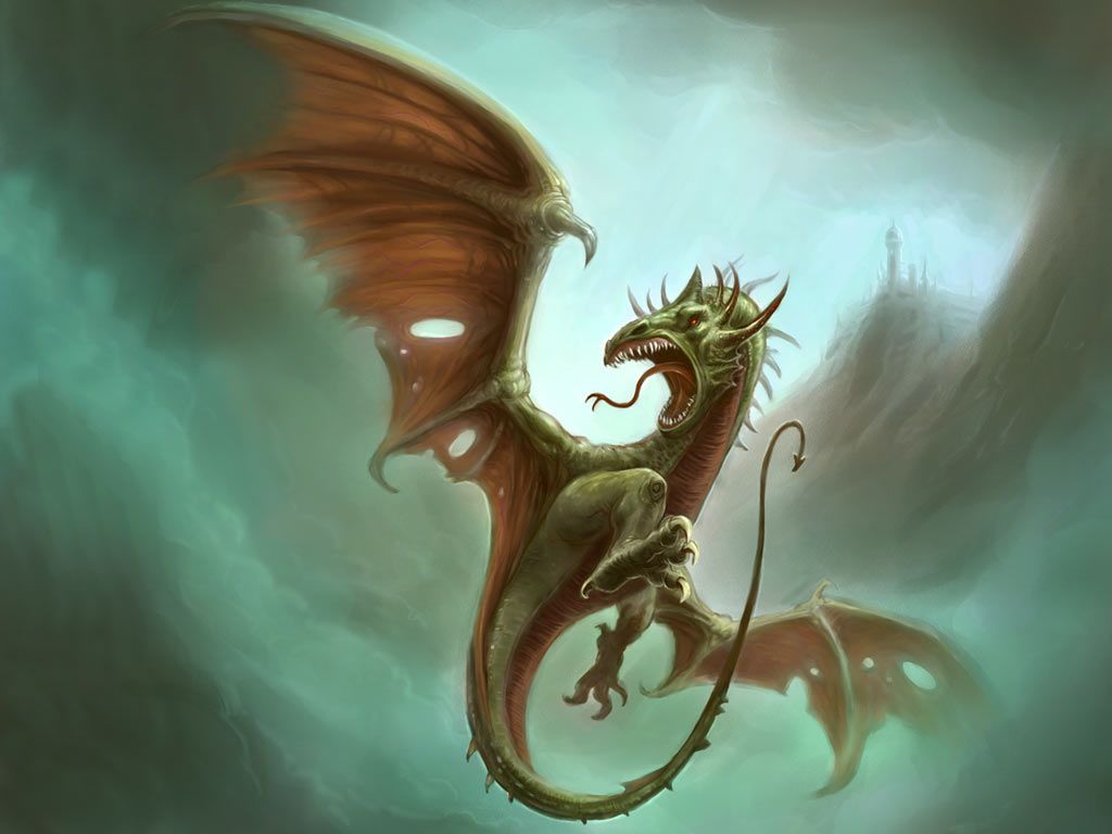 Fantasy Wallpaper - Wyvern - Dragon Wings With Holes , HD Wallpaper & Backgrounds