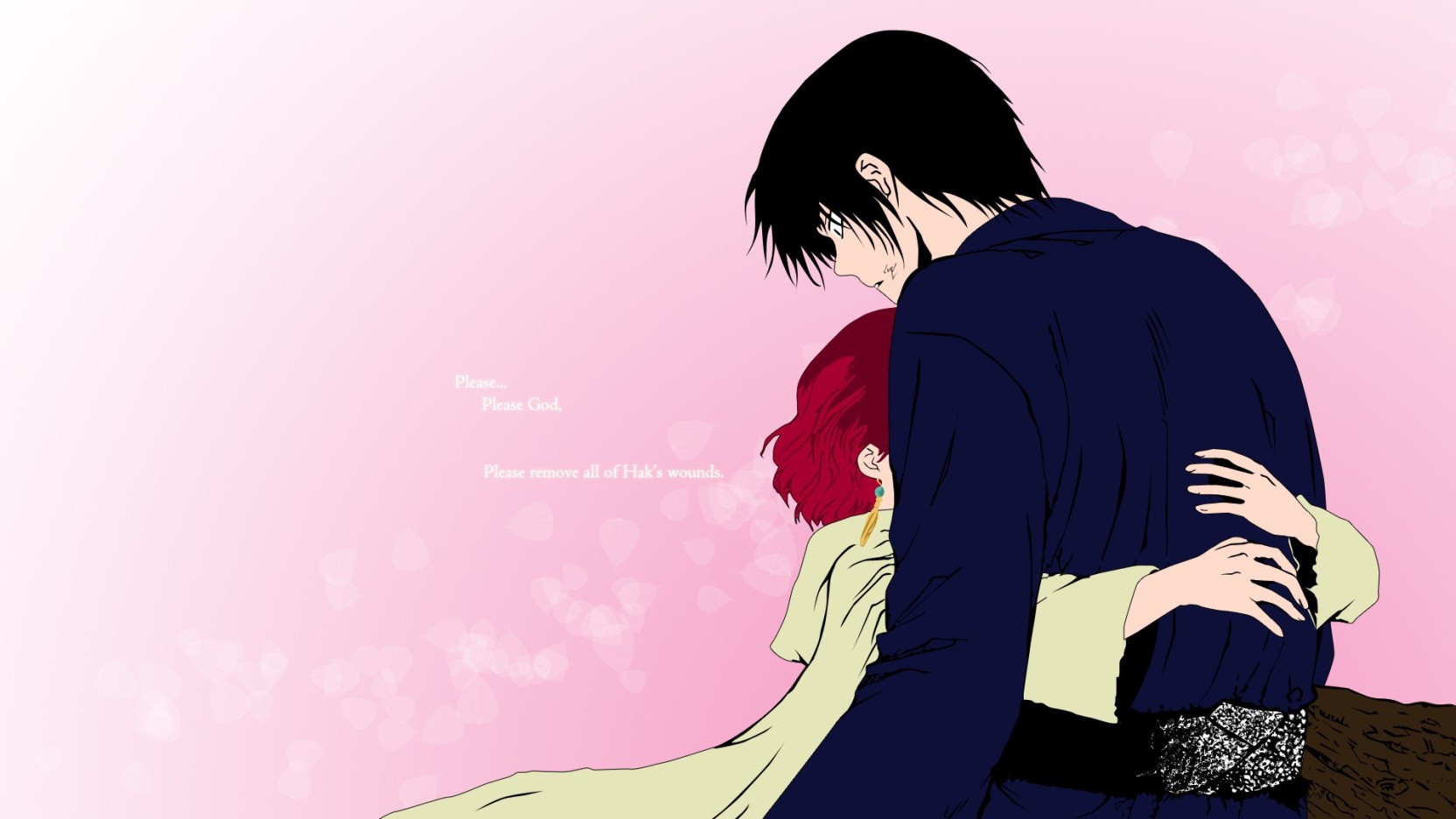 Athah Anime Yona Of The Dawn Yona Hak Son Love Hug - Hak X Yona Hug , HD Wallpaper & Backgrounds