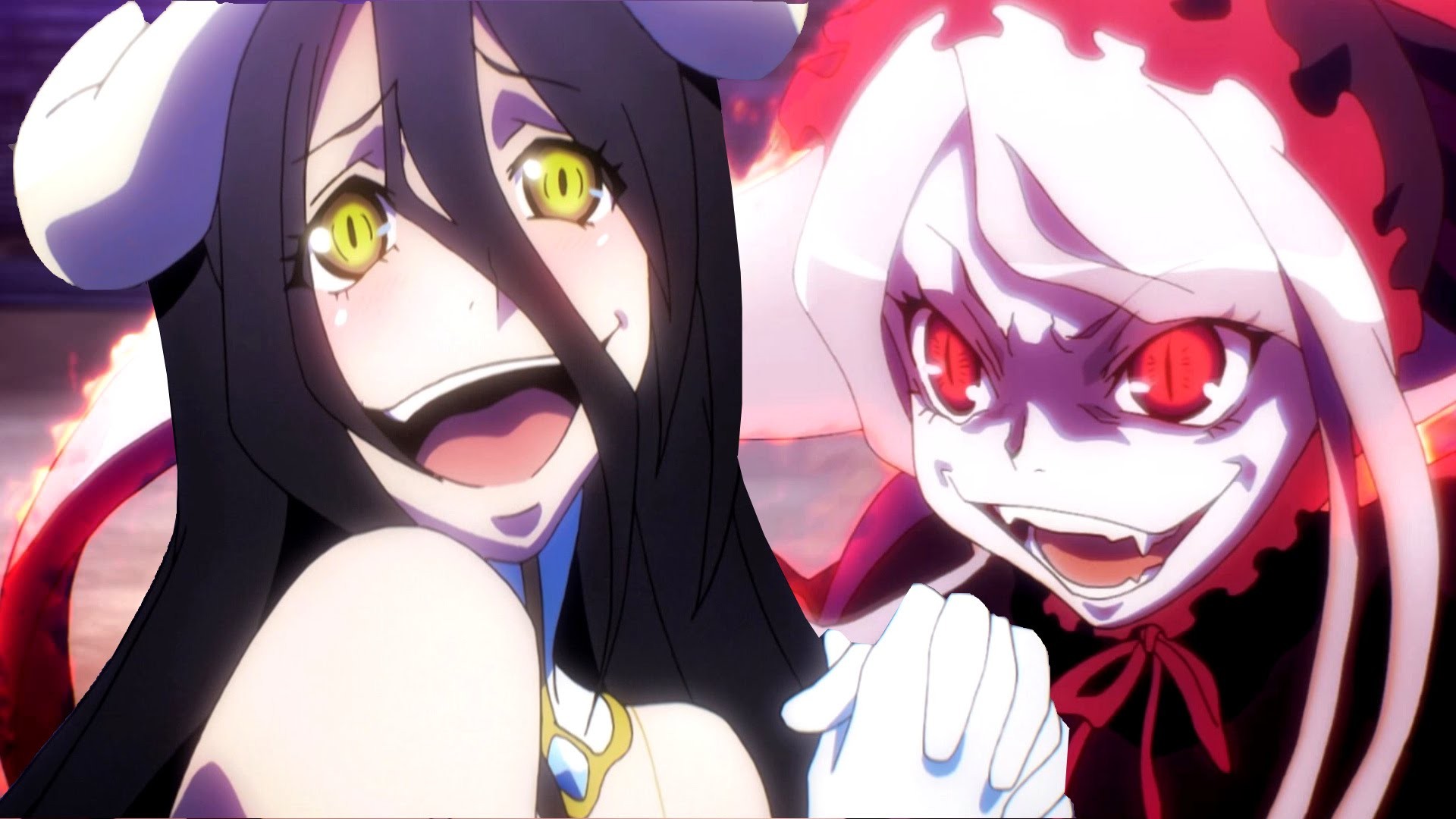 Anime Overlord Albedo Overlord Wallpaper - Overlord Shalltear Vs Albedo , HD Wallpaper & Backgrounds