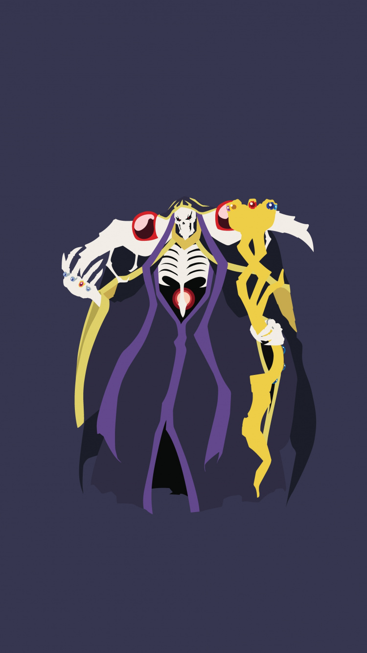 Downaload Minimal, Anime, Ainz Ooal Gown, Overlord, - Overlord Ainz Ooal Gown Art , HD Wallpaper & Backgrounds