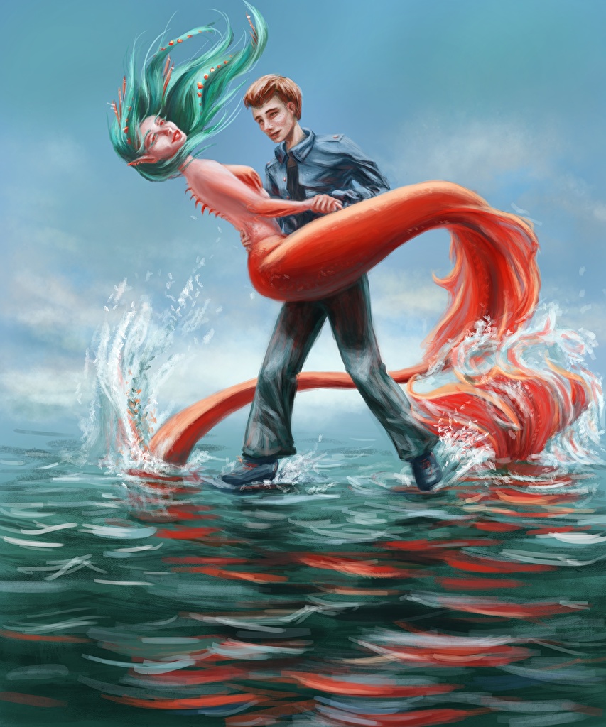 853 X - Man In A Mermaid Tail , HD Wallpaper & Backgrounds