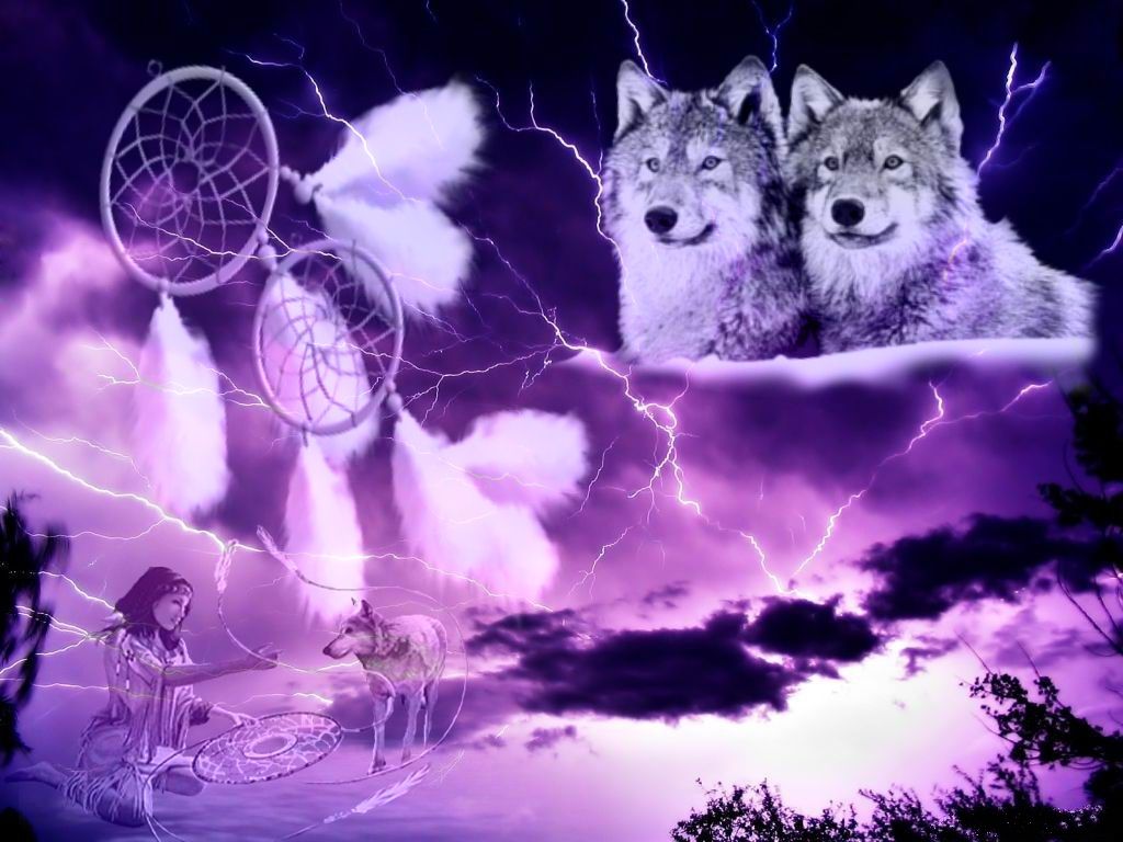 Free Wolf Wallpaper - Purple Lightning Gif , HD Wallpaper & Backgrounds
