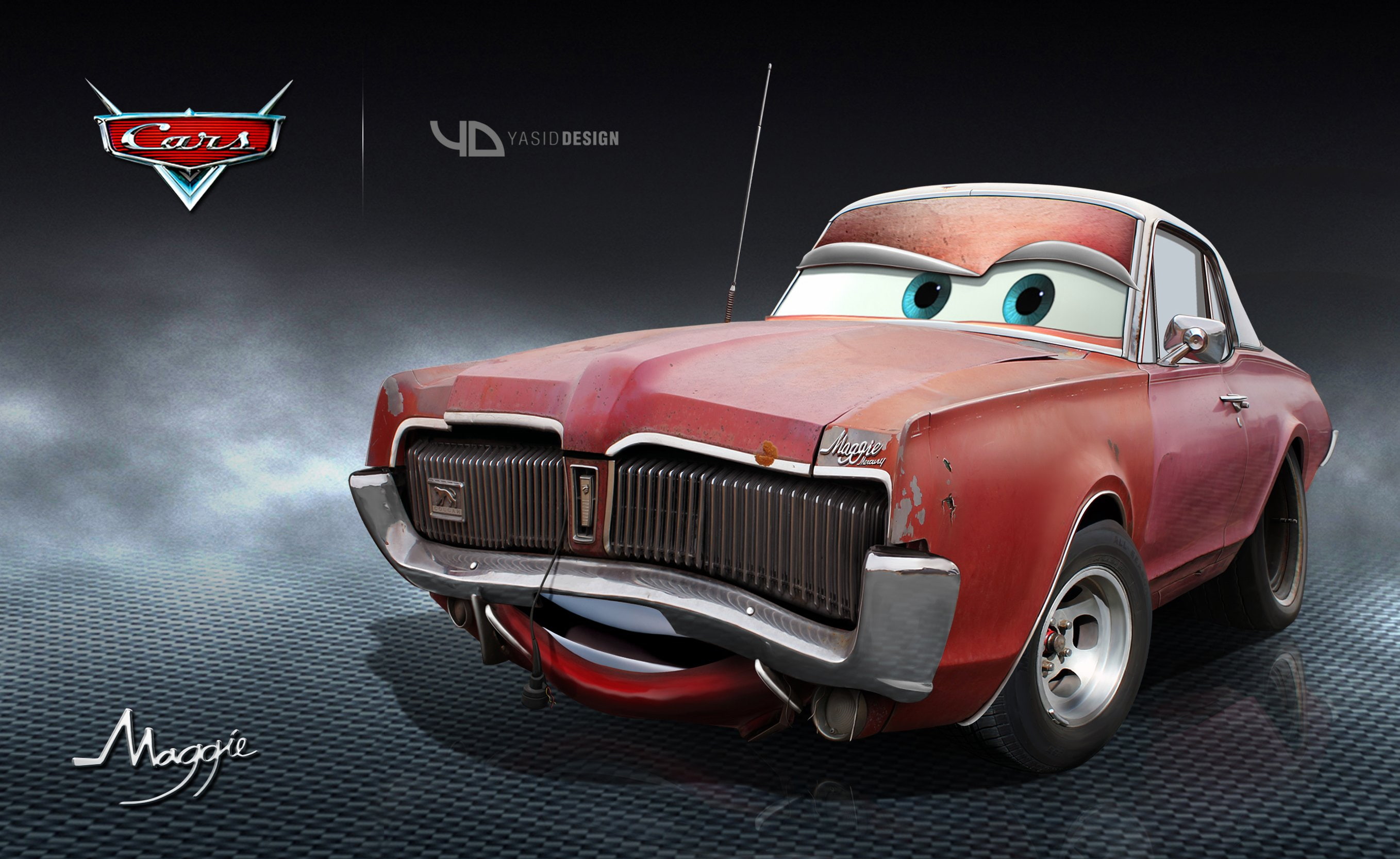 Cars, Disney, Maggie, Pixar, Yasiddesign - Yasid Design Disney Car , HD Wallpaper & Backgrounds