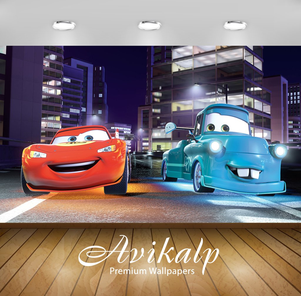 Avikalp Exclusive Awi3428 Lightning Mcqueen And Mater - Car Cartoon Wallpaper Hd , HD Wallpaper & Backgrounds