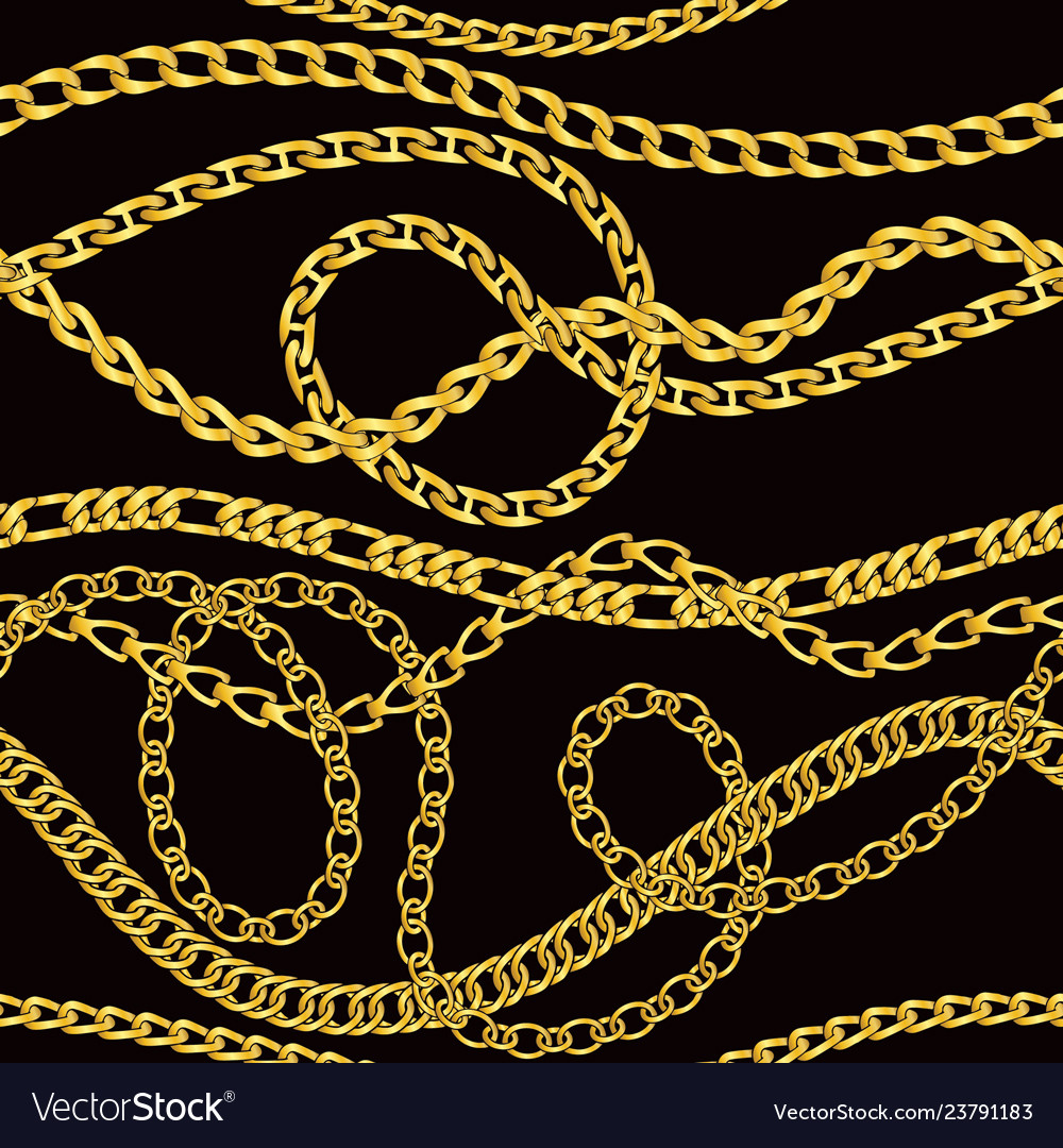 Golden Chains And Necklaces Wallpaper Vector Image - Papel De Parede Correntes , HD Wallpaper & Backgrounds