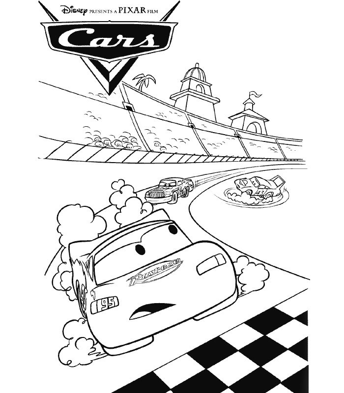 Lightning Mcqueen Racing Coloring Pages , HD Wallpaper & Backgrounds
