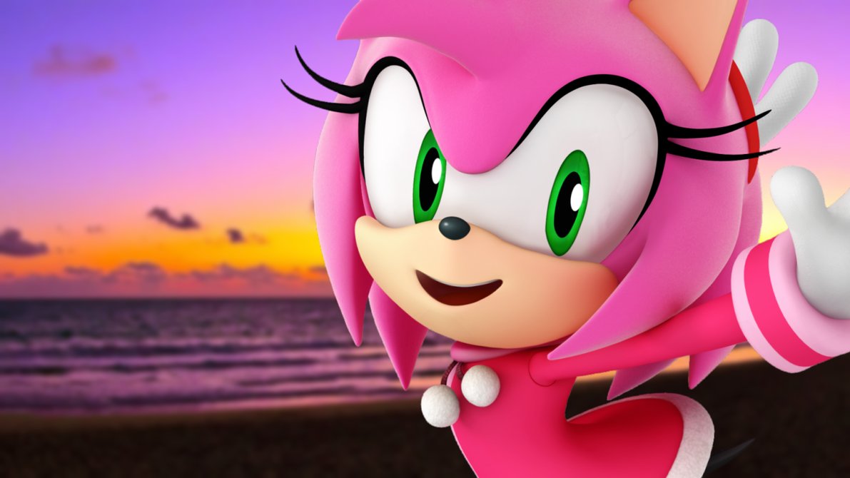 Amy Rose Is The Best Wallpaper Entitled Amy Rose Sunset - Mario And Sonic At The Olympic Games Amy Rose , HD Wallpaper & Backgrounds