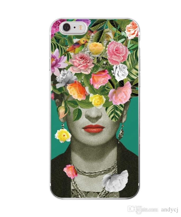 Mexican Frida Kahlo Artist Art Floral Flower Soft Phone - Frida Floral Art Print , HD Wallpaper & Backgrounds