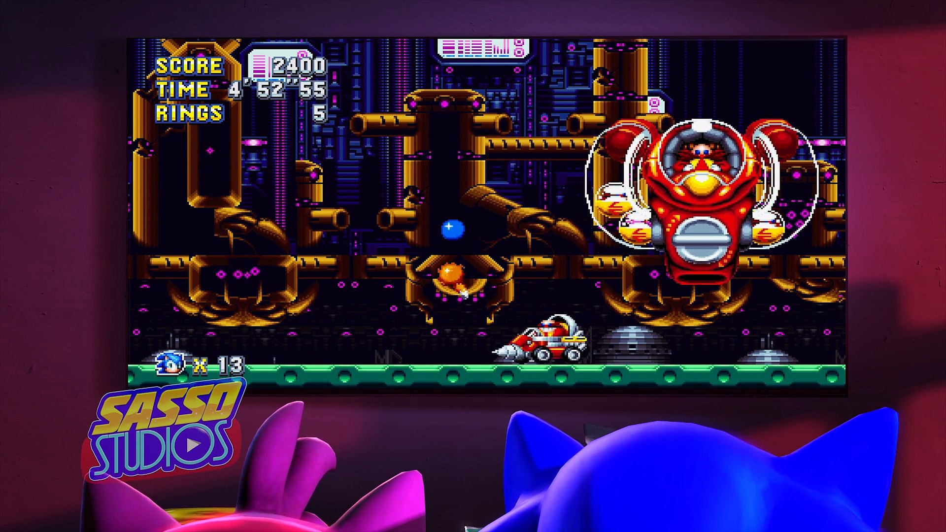 Sonic The Hedgehog Animation - Sonic Mania Metallic Madness Knuckles , HD Wallpaper & Backgrounds