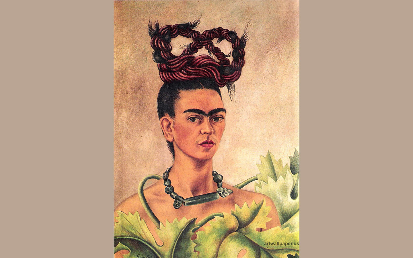 1440 X - Frida Kahlo Self Portrait With Braid , HD Wallpaper & Backgrounds