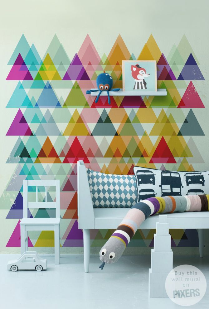 Wall Murals For Kids From Pixers - Triangle , HD Wallpaper & Backgrounds