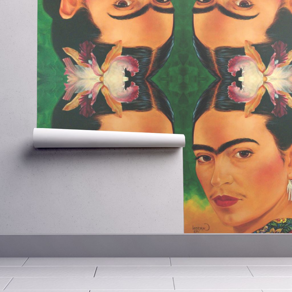 Isobar Durable Wallpaper Featuring Portrait Of Frida - Modern Art , HD Wallpaper & Backgrounds