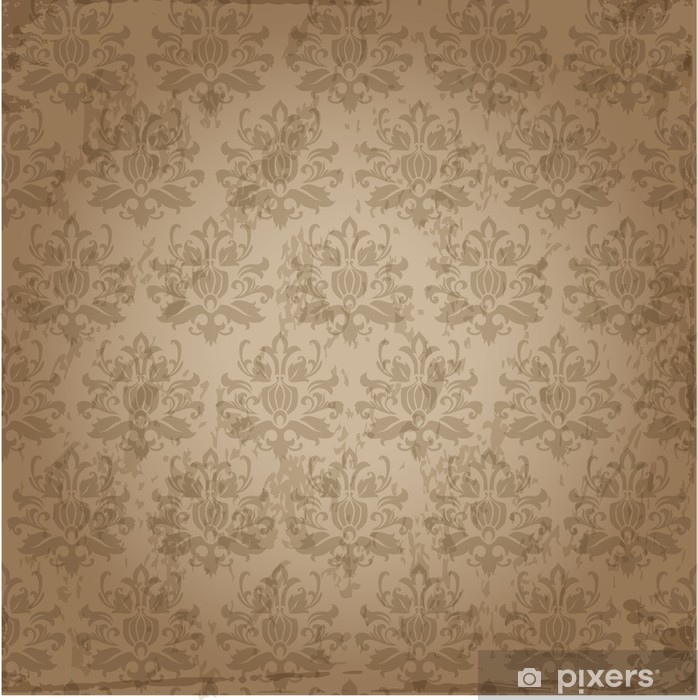 Seamless Damask Wallpaper Pattern In Vector Vinyl Wall - Wallpaper , HD Wallpaper & Backgrounds