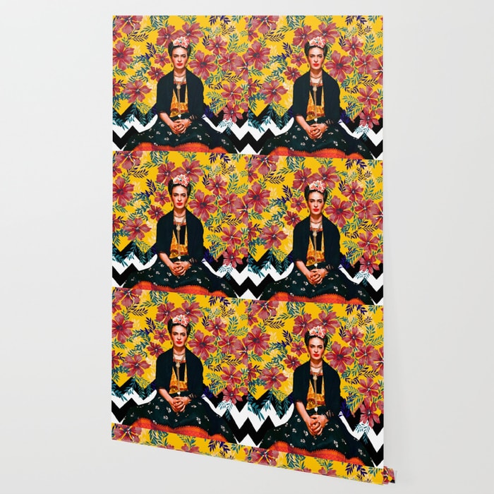 Frida Tropical Wallpaper By Jurumple - Patchwork , HD Wallpaper & Backgrounds