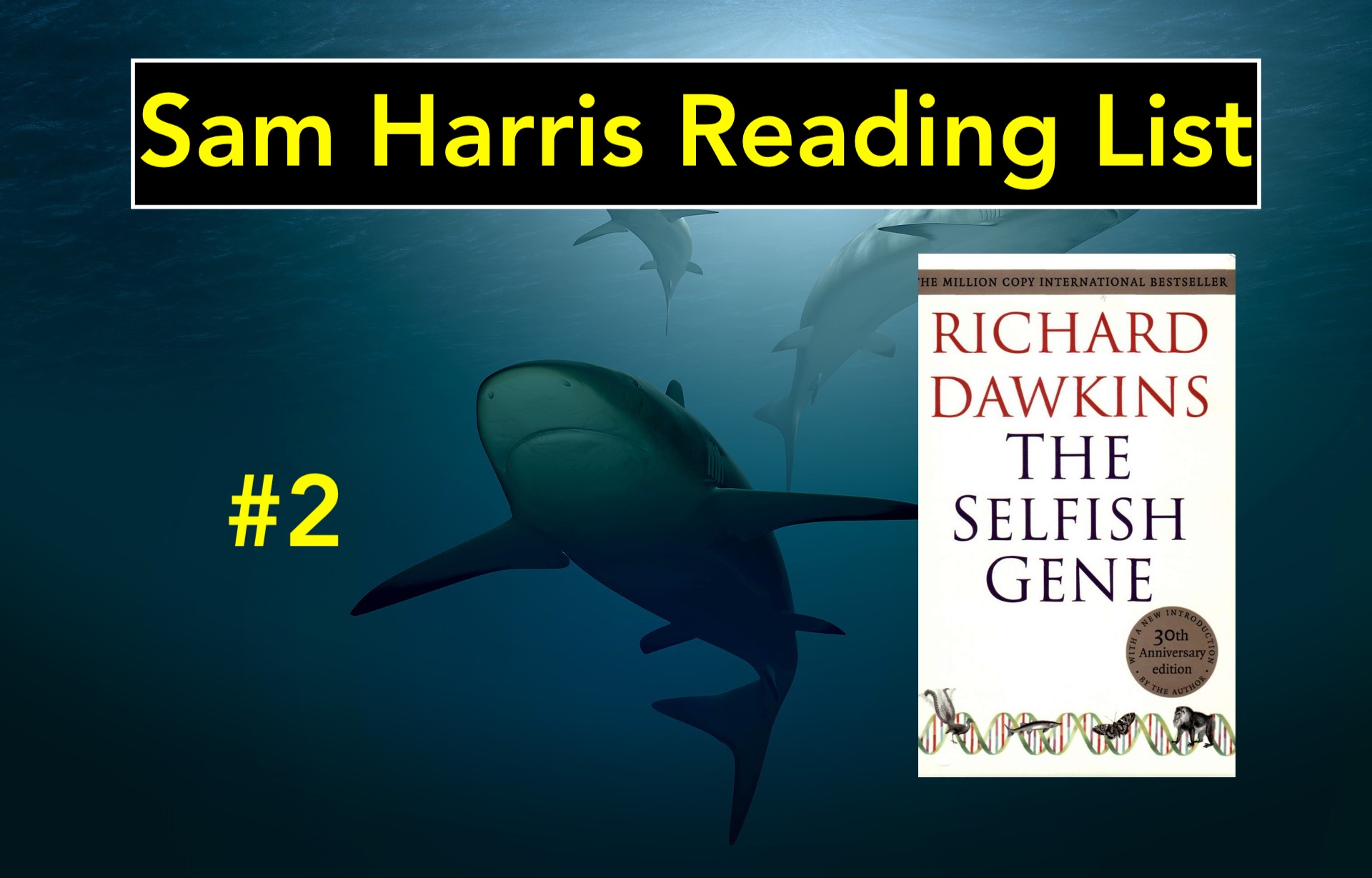 #7 Sam Harris Reading List - Richard Dawkins The Selfish Gene , HD Wallpaper & Backgrounds