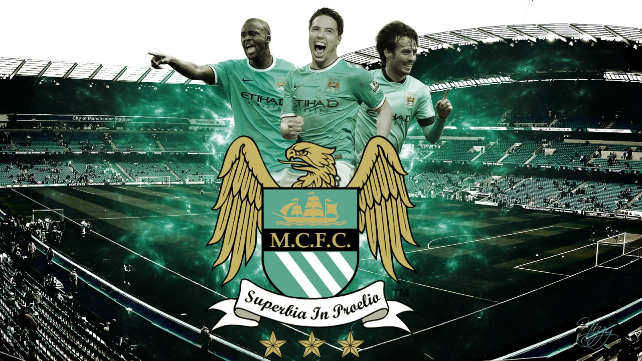 Manchester City Wallpaper Yaya Toure Samir Nasri David - Manchester City , HD Wallpaper & Backgrounds