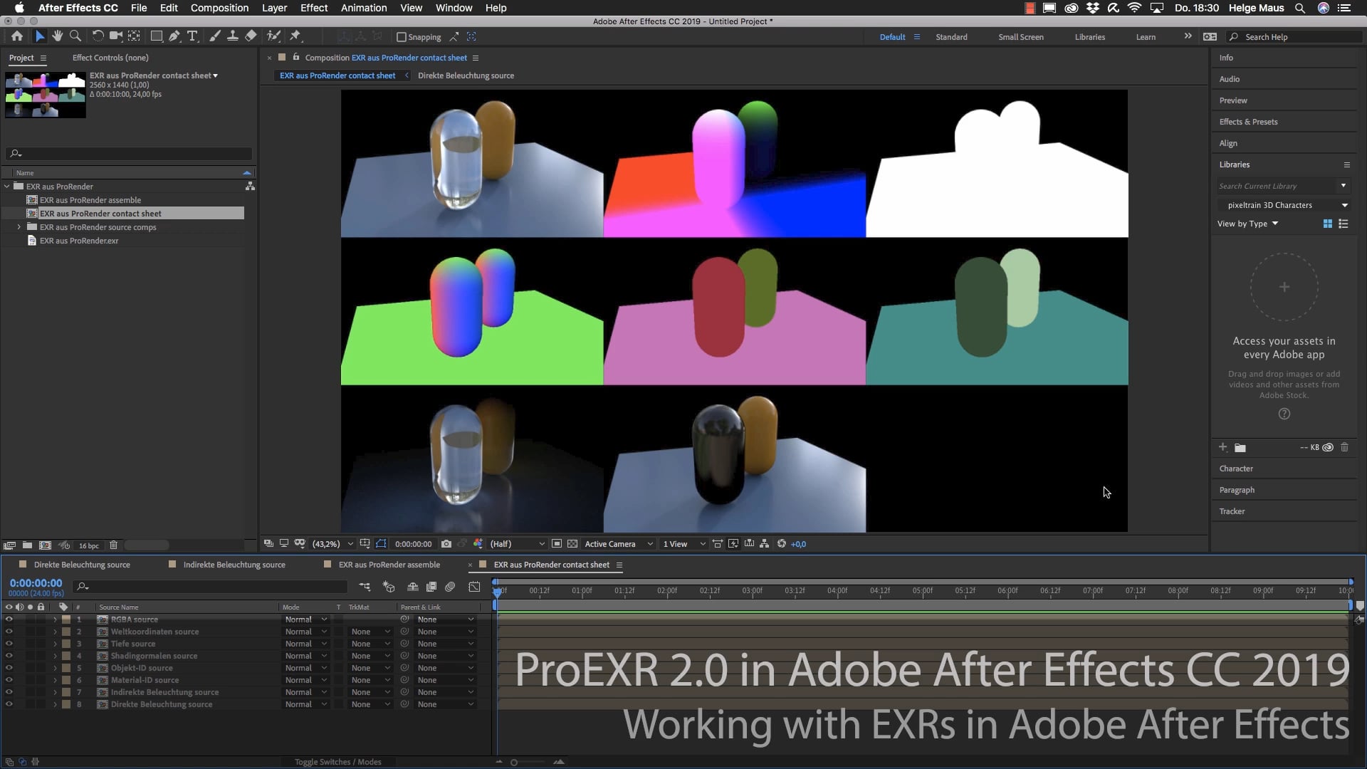 Working With Exrs In Adobe After Effects - Multi Channel Exr , HD Wallpaper & Backgrounds