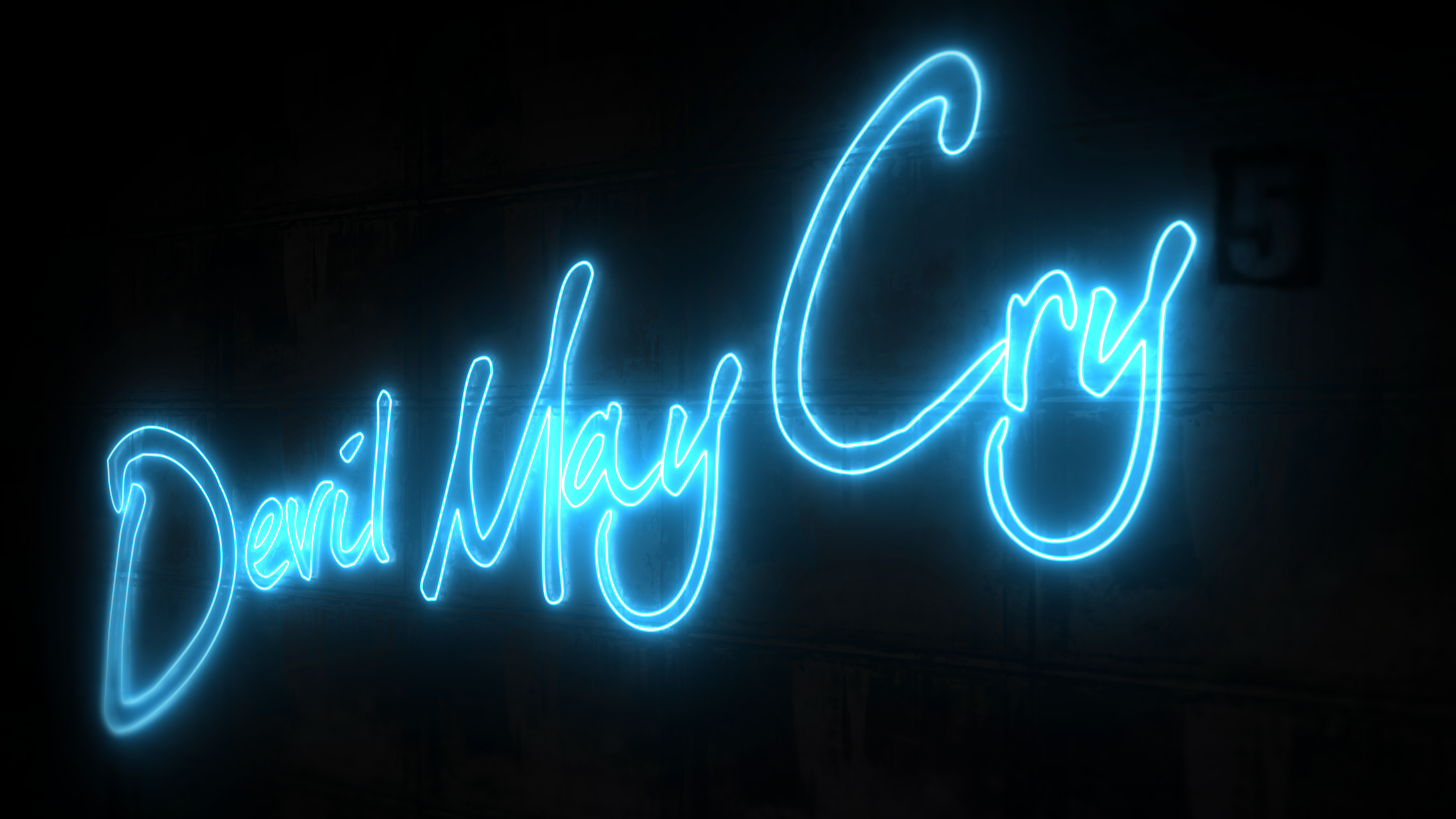 Creativea Wallpaper I Made Inspired By Dmc5 Trailer - Neon Sign , HD Wallpaper & Backgrounds