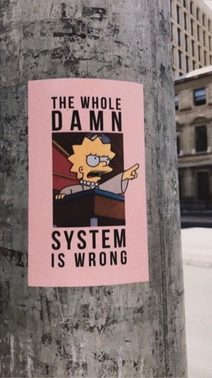 Whole Damn System Is Wrong Poster , HD Wallpaper & Backgrounds