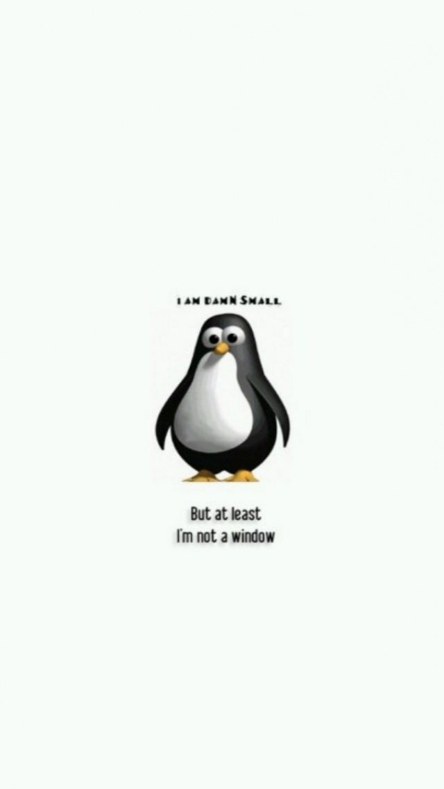 Damn Small Linux Funny Tux Desktop Wallpaper Gentoo Penguin