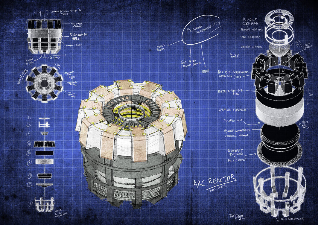 Arc Reactor Wallpapers - Iron Man 3 Arc Reactor Blueprints , HD Wallpaper & Backgrounds