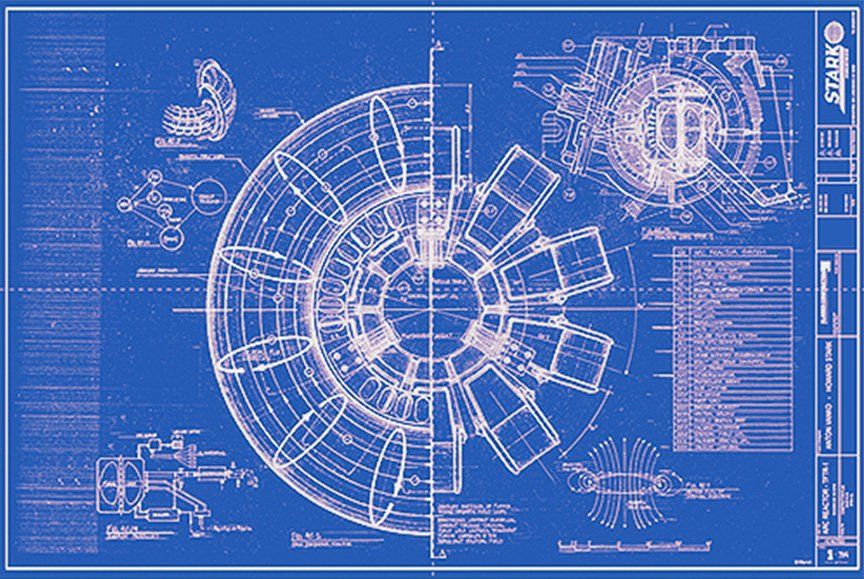 Inventions Iron Man Arc Reactor, Iron Man Art, Stark - Arc Reactor Blueprint , HD Wallpaper & Backgrounds