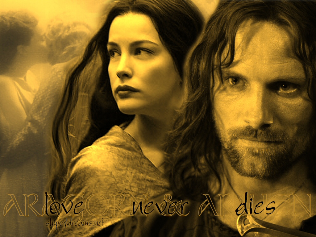 Aragorn And Arwen - Lord Of The Rings Aragorn Wife , HD Wallpaper & Backgrounds