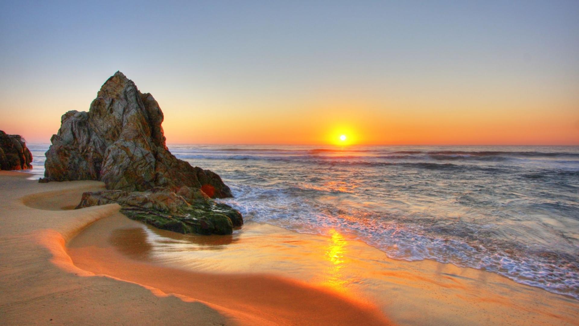 Beach Sunset Wallpaper Iphone Wallpaper - Beach Sunset Backgrounds , HD Wallpaper & Backgrounds