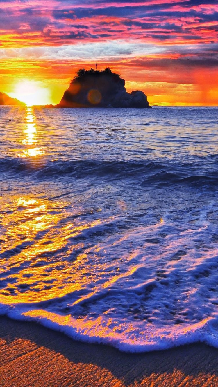 Puerto Rico Sunset Beach Iphone Wallpaper - Huatulco Sunset , HD Wallpaper & Backgrounds