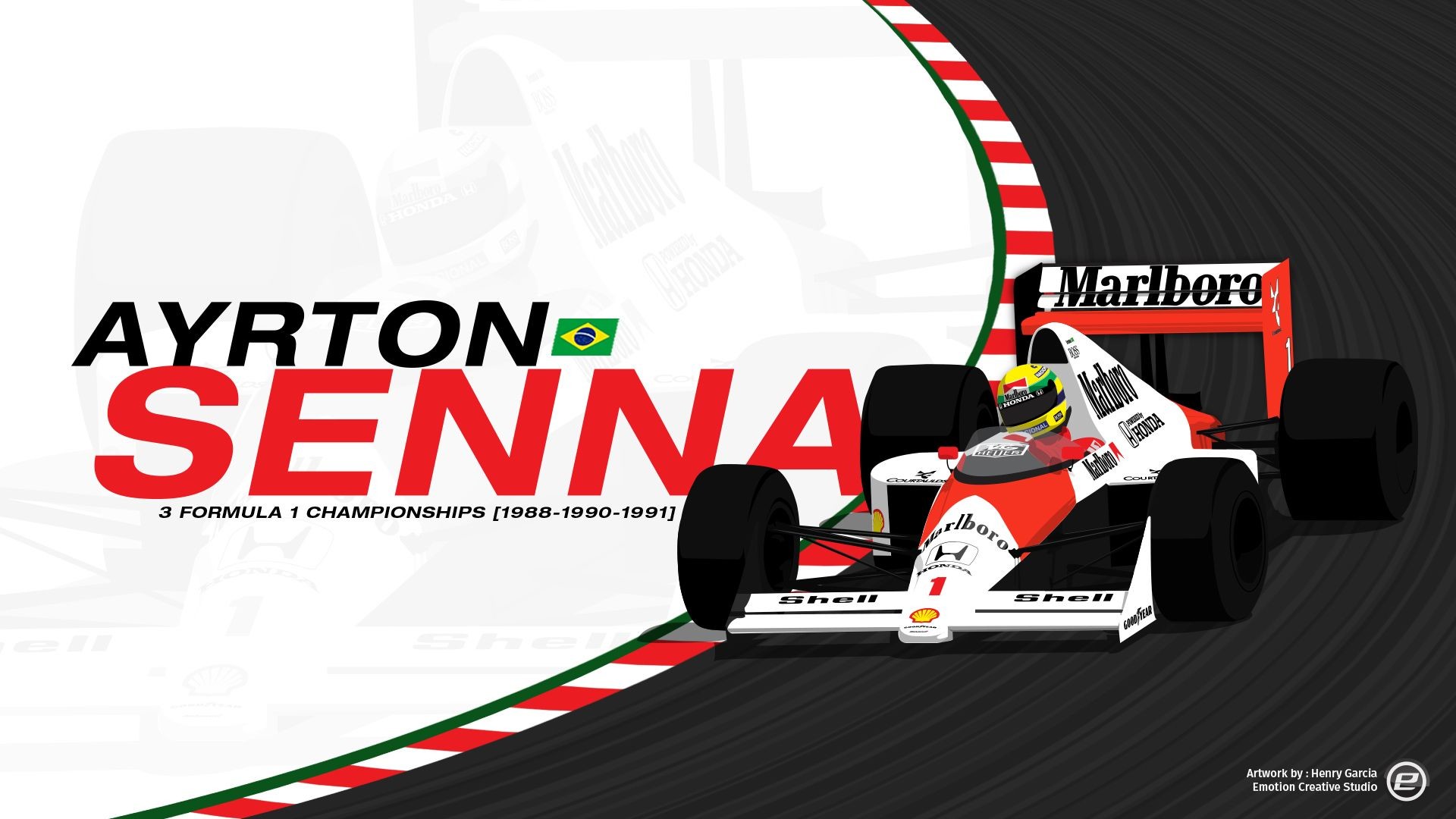 1920x1080, Ayrton - Ayrton Senna Wallpaper Hd Desktop Art , HD Wallpaper & Backgrounds