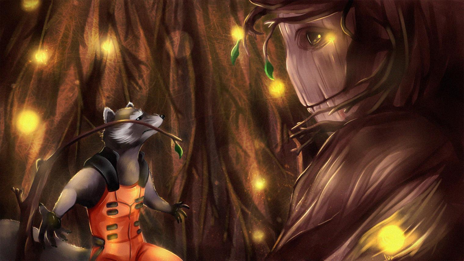 Groot Rocket We Are Groot , HD Wallpaper & Backgrounds